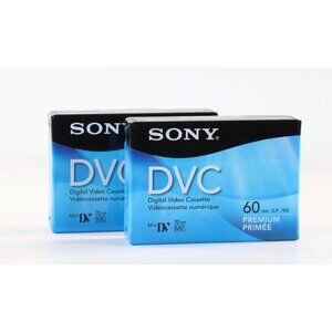 Sony DVC Mini-DV 60 LP 90 60 Min Blank Tapes Factory Sealed Set of 2